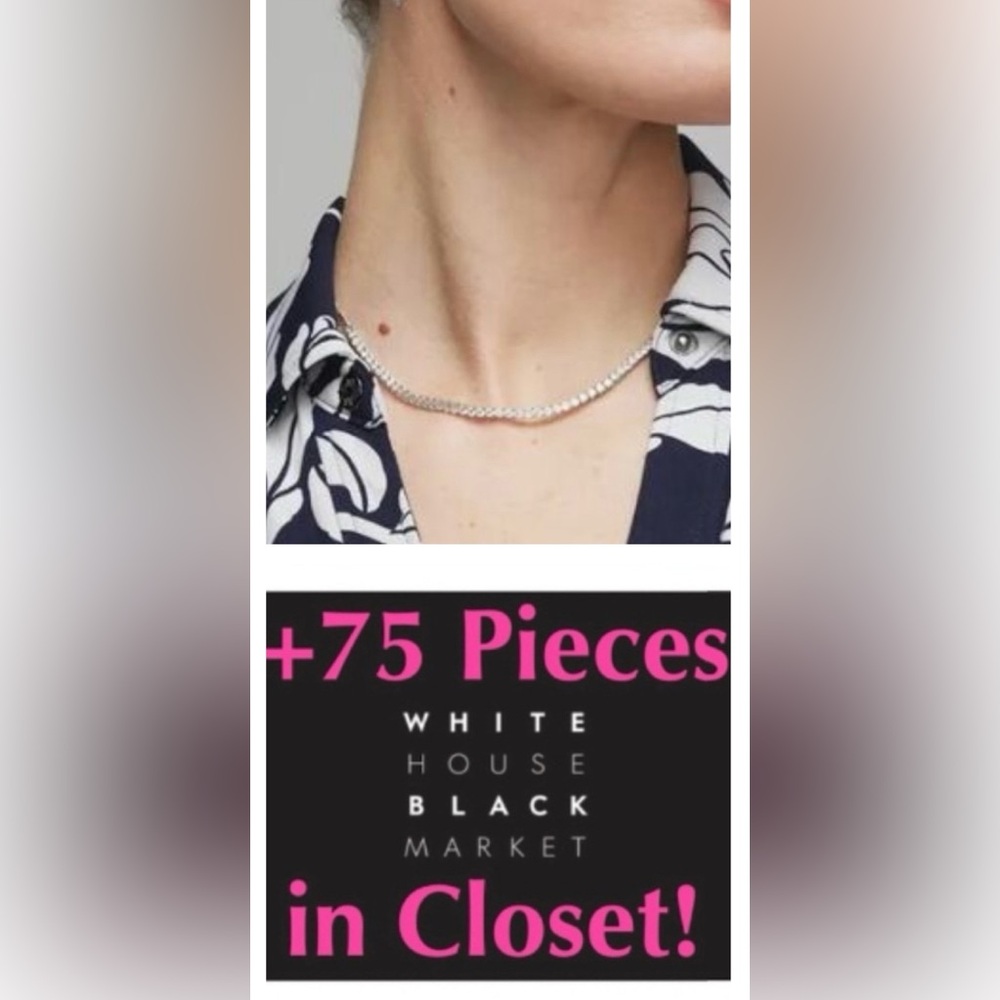 WHBM Silver Chain Tennis Necklace